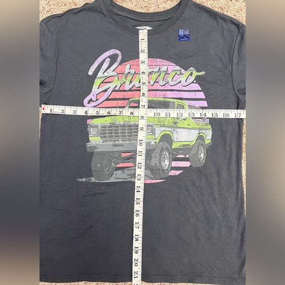 Women’s Ford Bronco T- Shirt Gray Green Short Sleeve Retro Graphic Tee 10/12 L - Picture 7 of 7